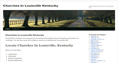 Desktop Screenshot of churchesinlouisvillekentucky.com