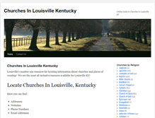 Tablet Screenshot of churchesinlouisvillekentucky.com